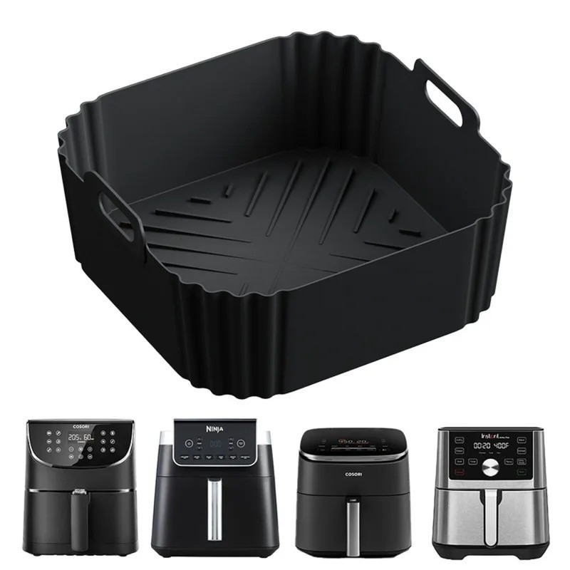 Tấm lót nồi chiên không khí silicon 22,5cm có thể tái sử dụng chống dính 5-8QT cho Ninja AF181 AF180
