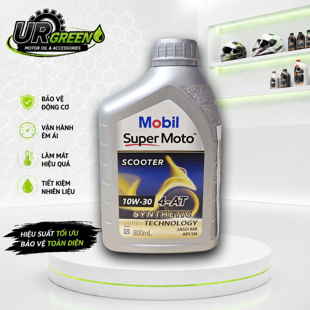 Nhớt Mobil MB 10W30 API SN 0.8L |Dầu Nhớt Xe Tay Ga 4T | Nhớt Mobil 10W30 Cho Xe Máy, Xe Ga | Bảo Vệ