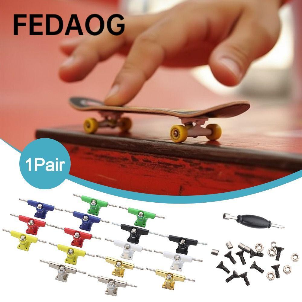 FEDAOG 1 Cặp Giá đỡ sàn chịu lực, Có đai ốc Bu lông xe tải Fingerboard Truck, Bộ phận ván trượt ngón