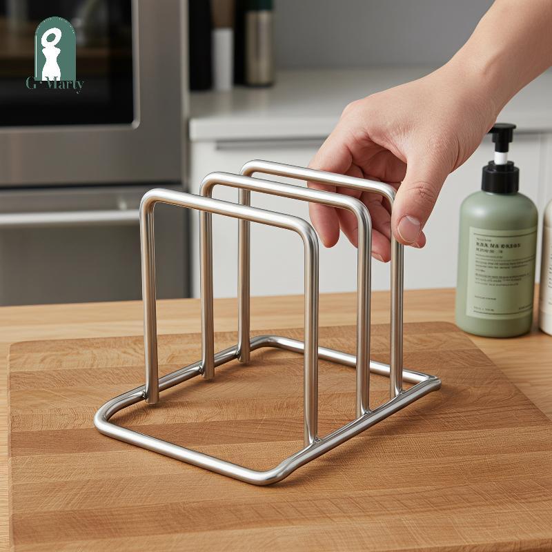 Gmarty Hộ Gia Đình Nắp Nồi & Thớt Ra, Lưu Trữ Mặt Bàn Inox KL