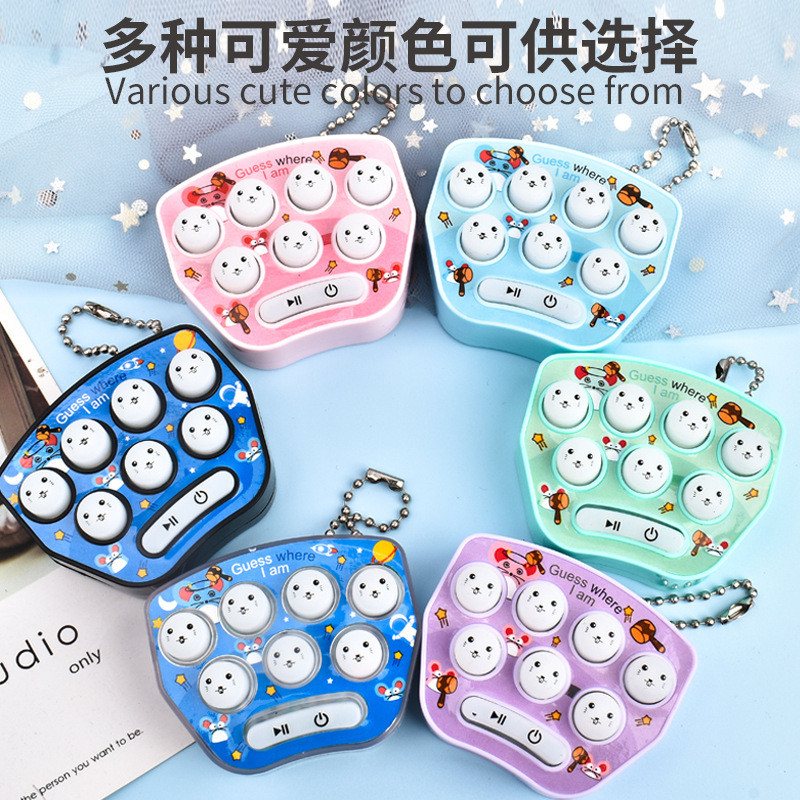 Trẻ Em Mini Whack-a-Mole Đồ Chơi Giáo Dục Giải Nén Cầm Tay Chơi Game Móc Khóa Túi Học Mặt Dây Chuyền