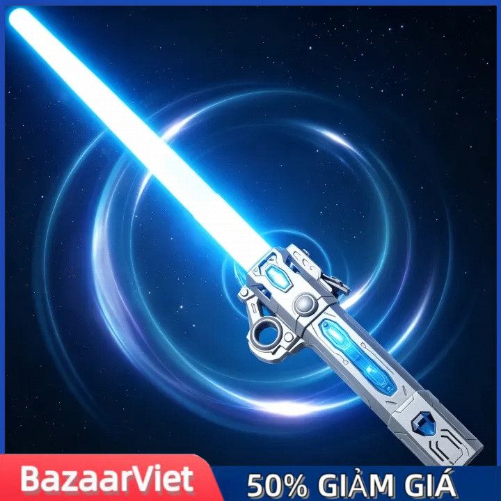 Đồ chơi kiếm laser bảy màu co giãn, Thép titan bạc và đẹp, Mới và đẹp,Đồ chơi kiếm laser, Có thể co 