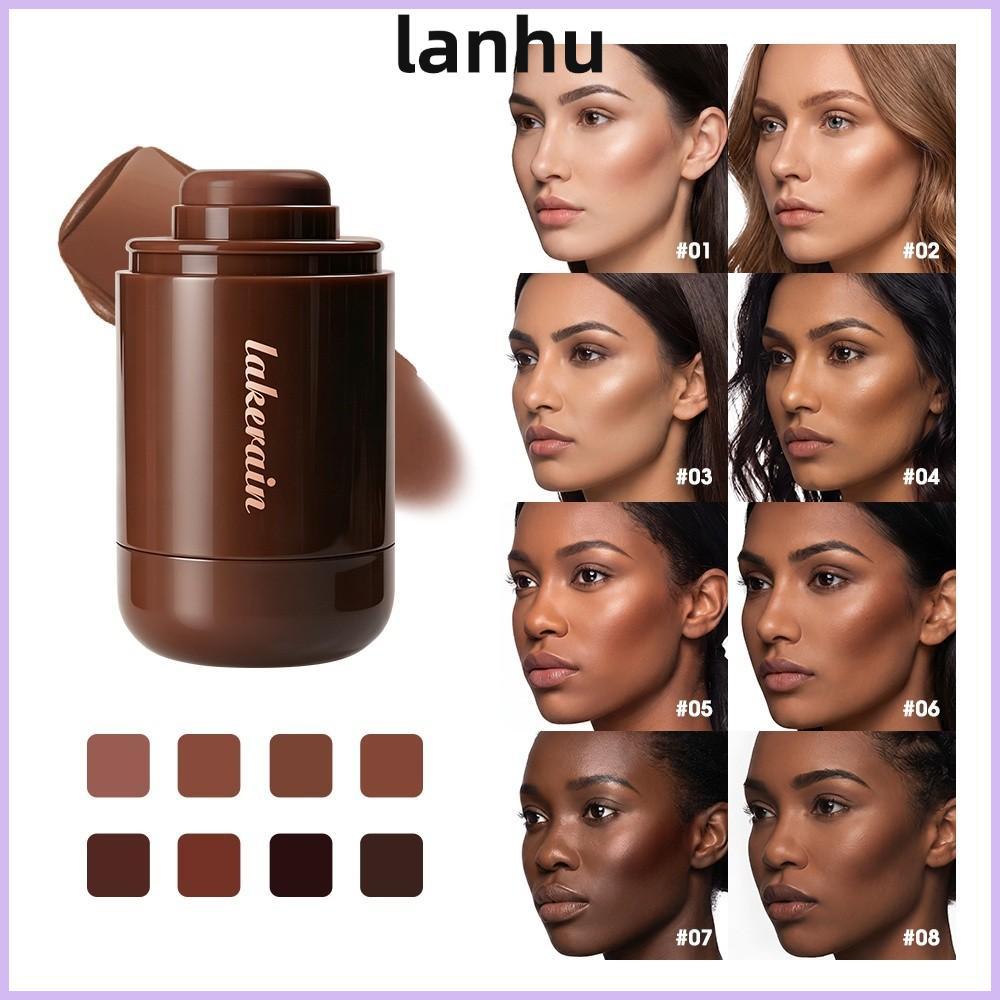 LANHU Contour Stick, 8 màu lâu trôi Bronzer Cream Stick, Smooth Texture Face Highlighter Hydrating B