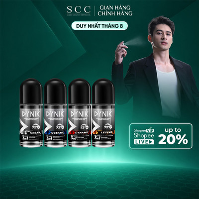Lăn Khử Mùi Hương Nước Hoa Phái Mạnh Dynik 3in1 50ml - Thấm Nhanh, Khô Thoáng, Hỗ Trợ Khử Mùi