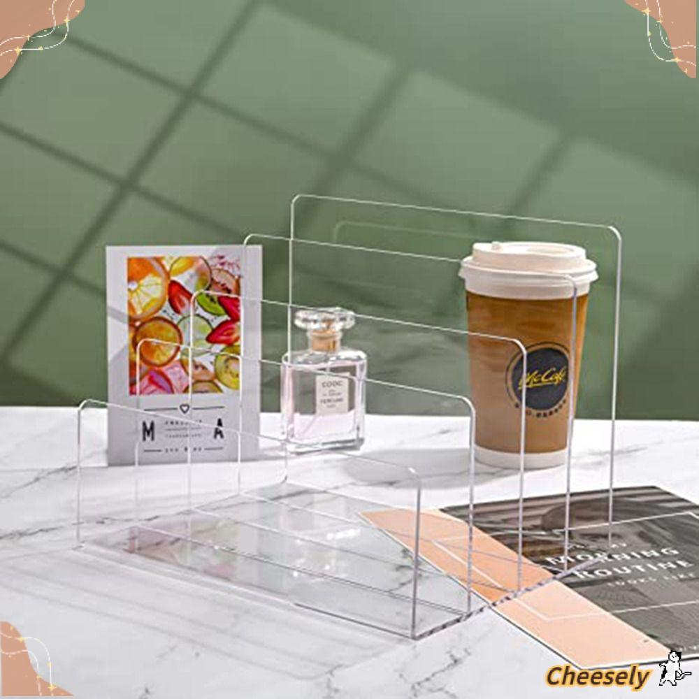 CHEESELY Acrylic File Sorter Office File Organizer Acrylic Desktop Để Bàn File Folder Holder