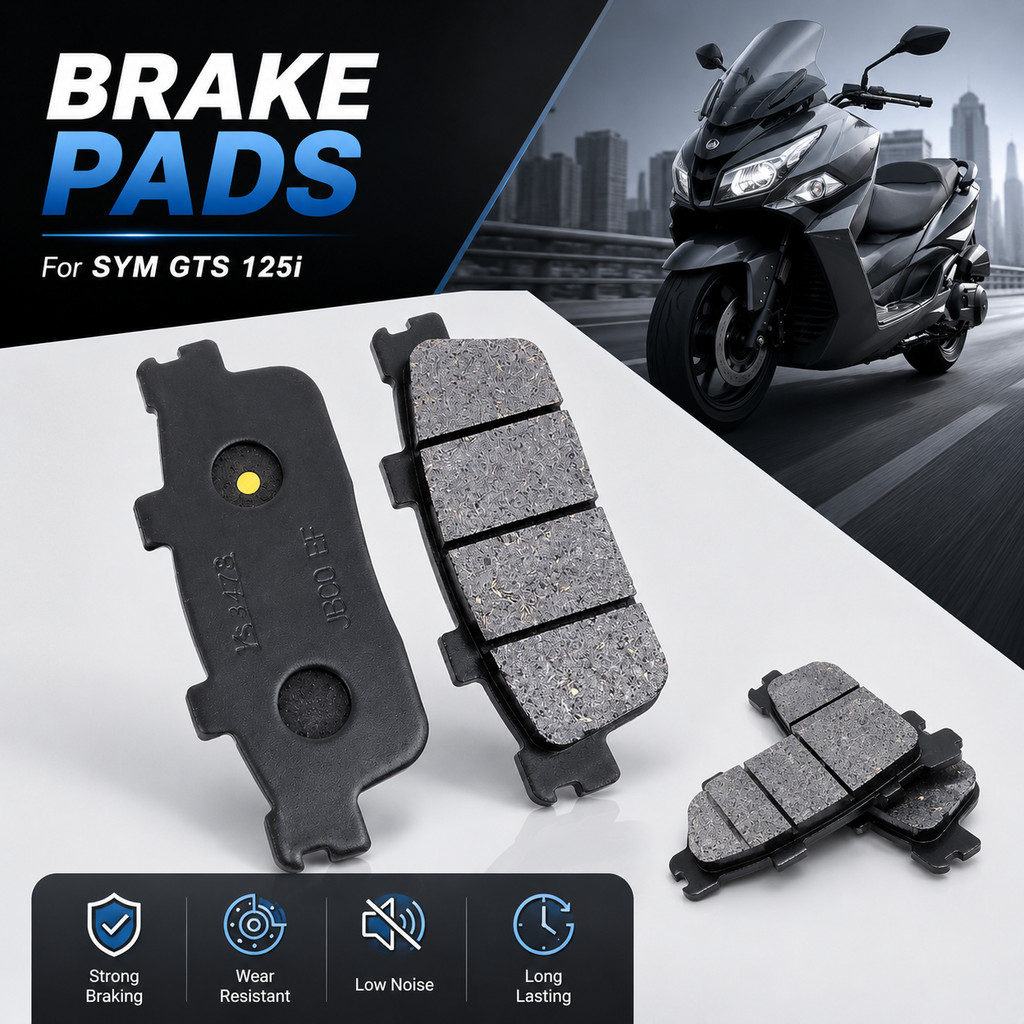 1 Cặp Má Phanh Bán Kim Loại Phía Sau Phụ Kiện Thay Thế Xe Máy Cho SYM GTS 125i 250i 300 Joymax 2008-