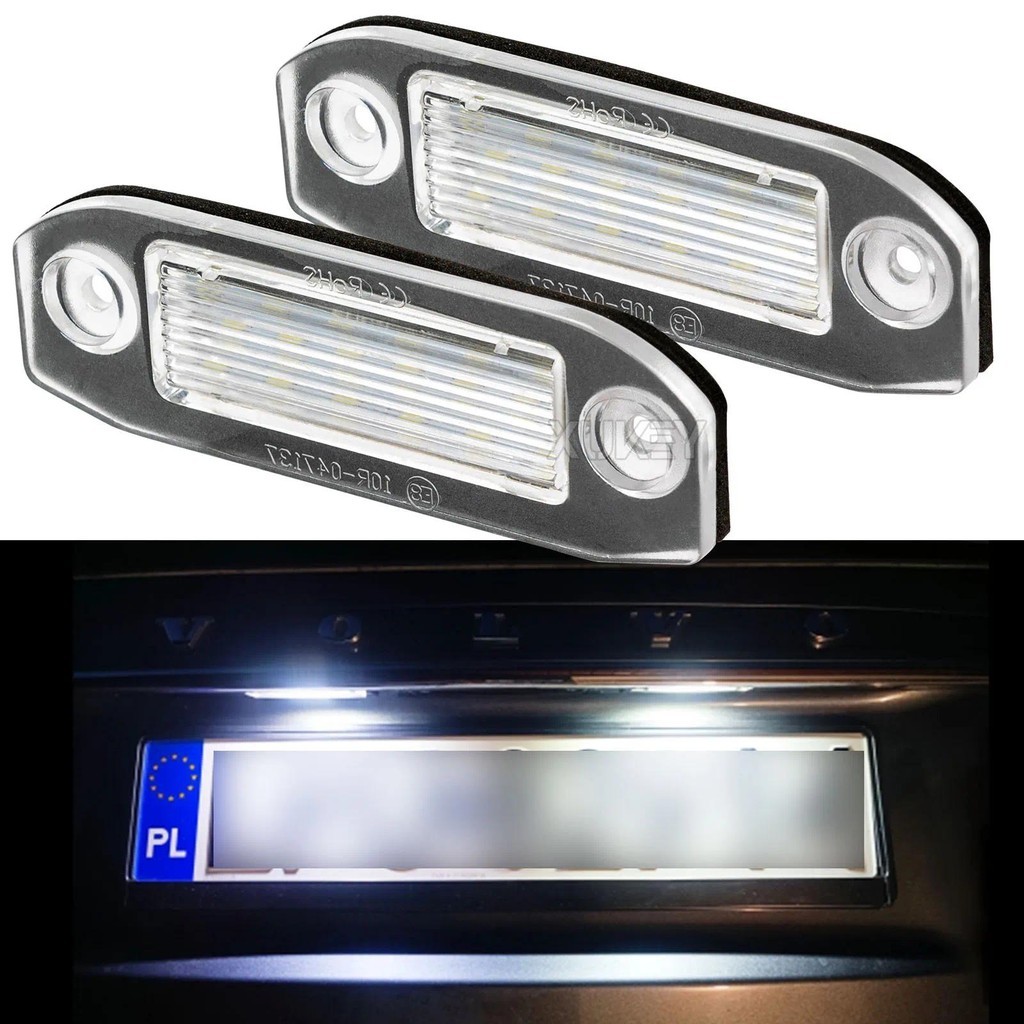 Đèn LED biển số đầy đủ màu trắng lạnh cho Volvo S80 XC90 S40 V60 XC60 S60 C70 XC70 V70 Đèn biển số k