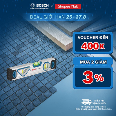Thước Thủy 25 Cm/ 60 Cm/ 120 Cm Bosch – Nhỏ Gọn, Chính Xác Tối Ưu, Chuẩn Đức