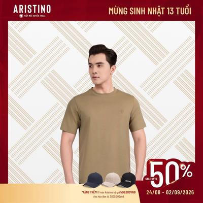 Áo Thun T-shirt Nam Cổ Tròn Aristino Trattoria Thoáng Khí Co Giãn ATS027AS0