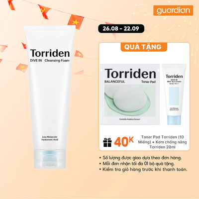 Sữa Rửa Mặt Torriden Dive In Cleansing Foam 150ml | Guardian Việt Nam