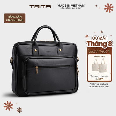 Cặp công sở Trita (Thời trang nam đựng vừa laptop 14.6 inch - Cặp da TCA5) Bagsmart