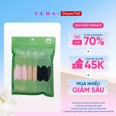 [LIVE] Combo túi zip 06 quần lót nữ cotton VERA thoáng khí kháng khuẩn 7166 [Giao màu ngẫu nhiên]