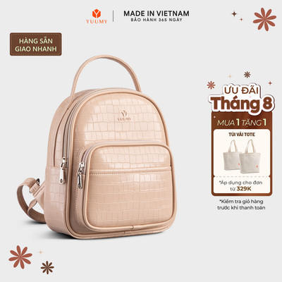Balo Yuumy (Thời trang nữ thiết kế tối giản - Balo da Verein YBA83) Bagsmart