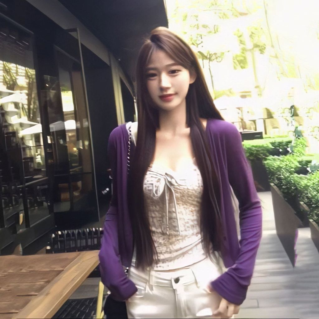 Áo Vest Mùa Hè Phong Cách Mới Phong Cách Nguyên Chất Cardigan Desire Nữ Hai Mảnh Phong Cách Tím Top 