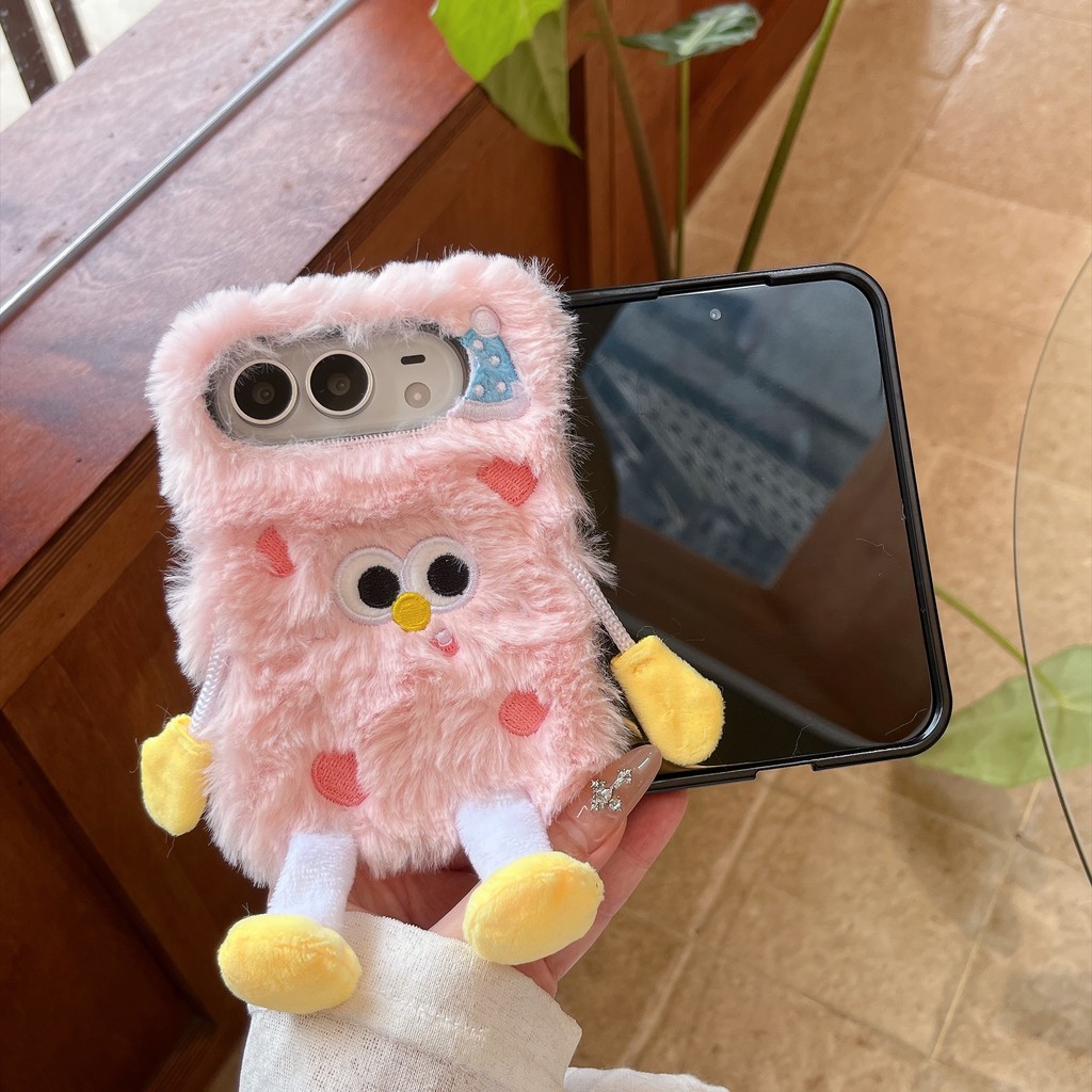 Ốp Điện Thoại Búp Bê Xốp Kawaii Fuzzy Cho iTel A80 A70 A60 A50 A50C A49 A48 A25 Pro A05S A04 4G 5G K