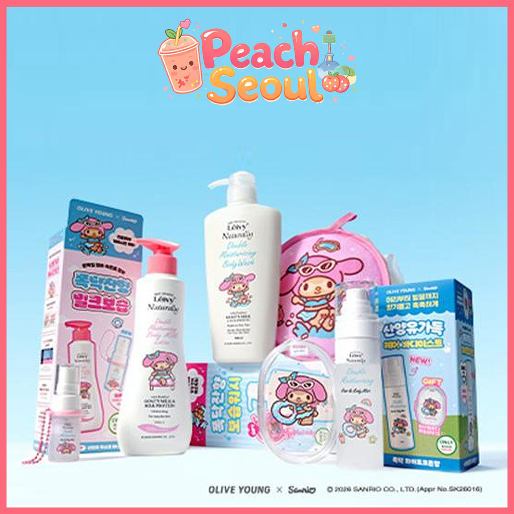 [Leivy x Sanrio Characters] My Melody Goat Milk Body Lotion/Body Wash/Hair & Body Mist_From Korea