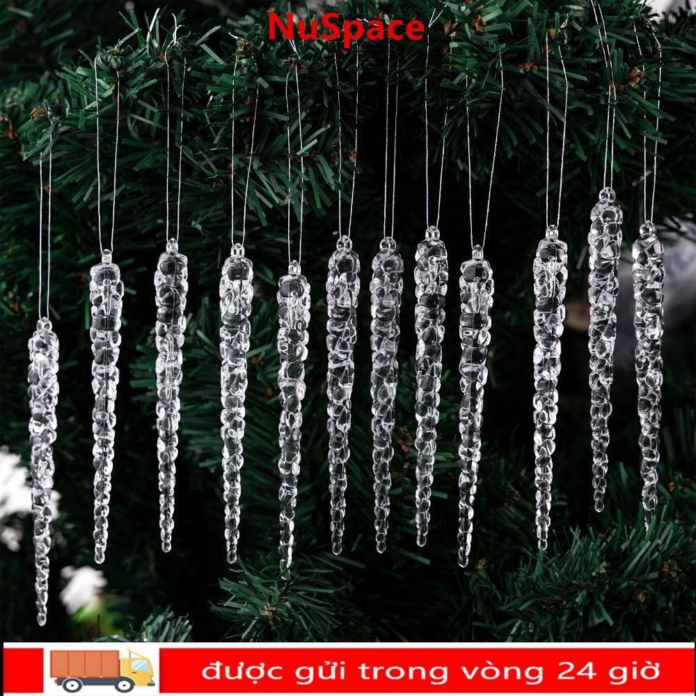 NUSSPACE 12 Đồ trang trí cây thông Noel, Đồ trang trí cây thánh ca pha lê trong suốt, Mặt dây treo t