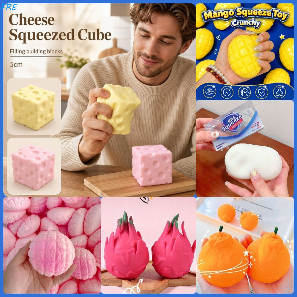 FRE bánh bao taba squishy phô mai đồ chơi xả stress taba squishy Khối xây dựng Squishy Shapeable Bé 