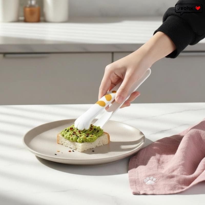 NA Creative Cat Claw Food Tongs Cho Sandwich Bbq Dụng Cụ Nhà Bếp Đá 1 Cái