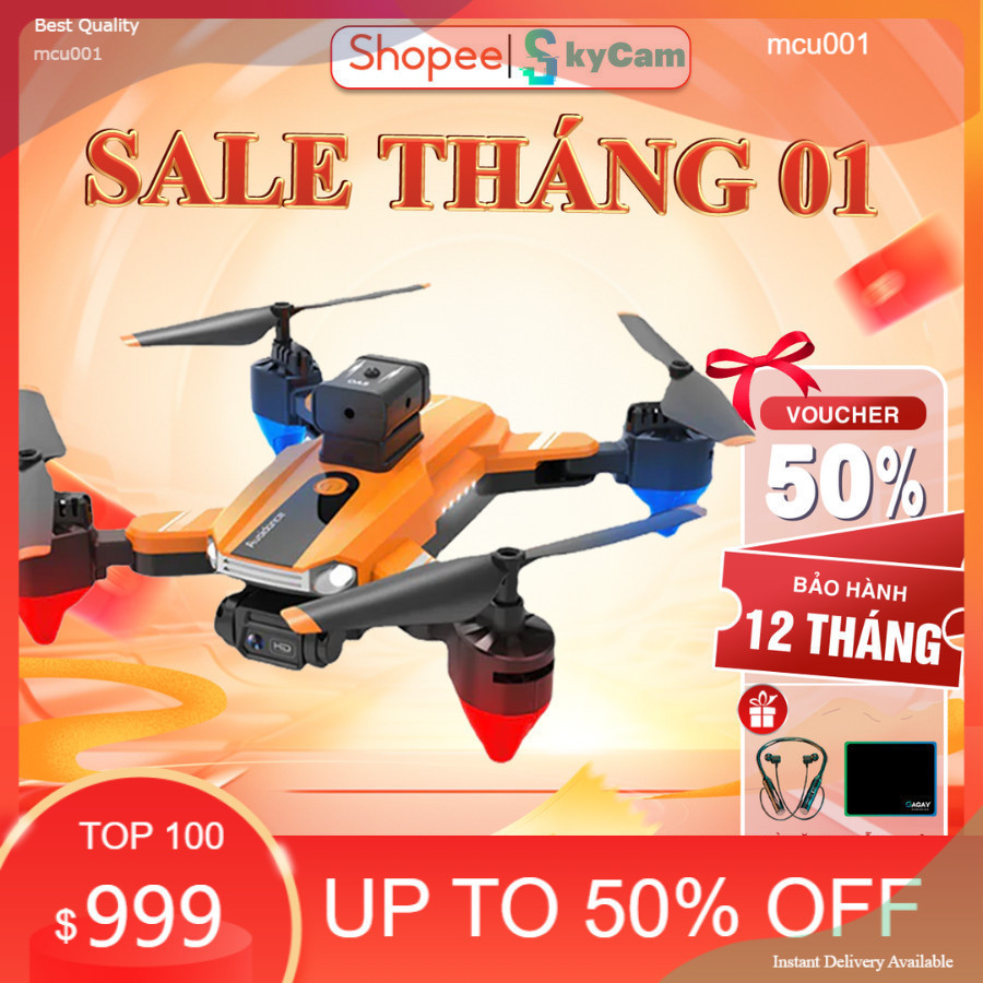 Flycam S13 pro camera HD, Flycam máy bay điều khiển từ xa mini, đèn led nhấp nháy, tránh vật cản