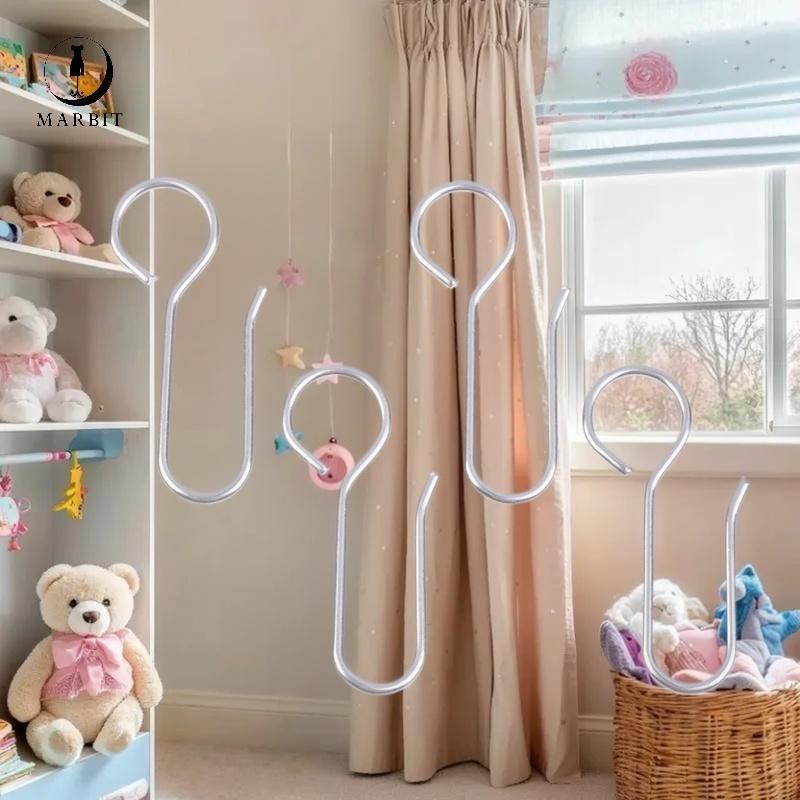 Marbit 30 Chiếc Tiện Dụng Rèm Phụ Kiện Kim Loại Rèm Tra Cài Đặt Móc Hình Chữ S Kim Loại Trần Tắm Rèm