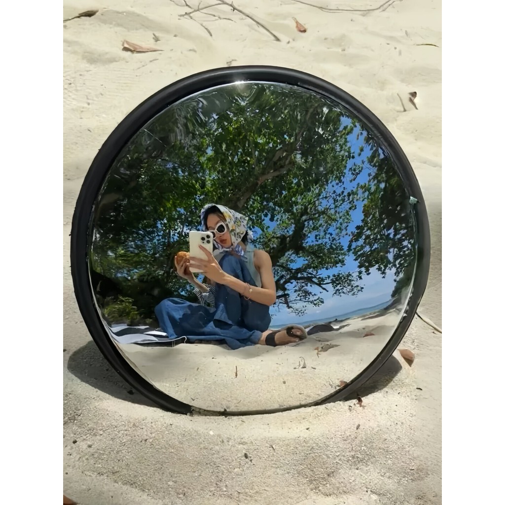 🔥Gương chụp ảnh phong cảnh Gương lồi sáng tạo Gương check-in du lịch Concave-Convex Gương Selfie Dụng Cụ Tiện Dụng Đạo Cụ Ảnh Đạo Cụ Nhỏ Cầm Tay Bầu Không Khí Gương Tròn Nhỏ Nhóm Chân Dung Du Lịch Dấu Chân Recor