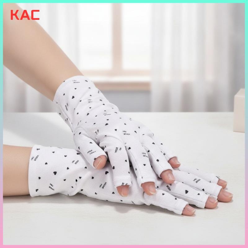 Kamiesvn 2 Chiếc Găng Tay Móng Tay Chống Tia UV Thoáng Khí Đèn LED Găng Tay Bảo Vệ Chống Bức Xạ Cho Gel Làm Móng Tay Salon VN