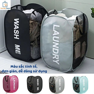  Túi lưới đựng quần áo bẩn có thể gấp gọn thoáng khí và chống ẩm tiết kiệm không gian lưu trữ 