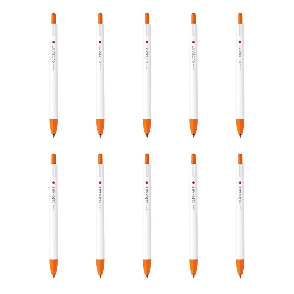 Bút lông nước Zebra Clickart màu cam 10 chiếc B-WYSS22-OR
