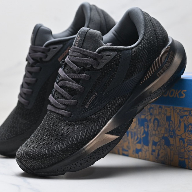 Giày chạy bộ Brooks Adrenaline GTS 24 Đệm Marathon Nitrogen Vàng đen