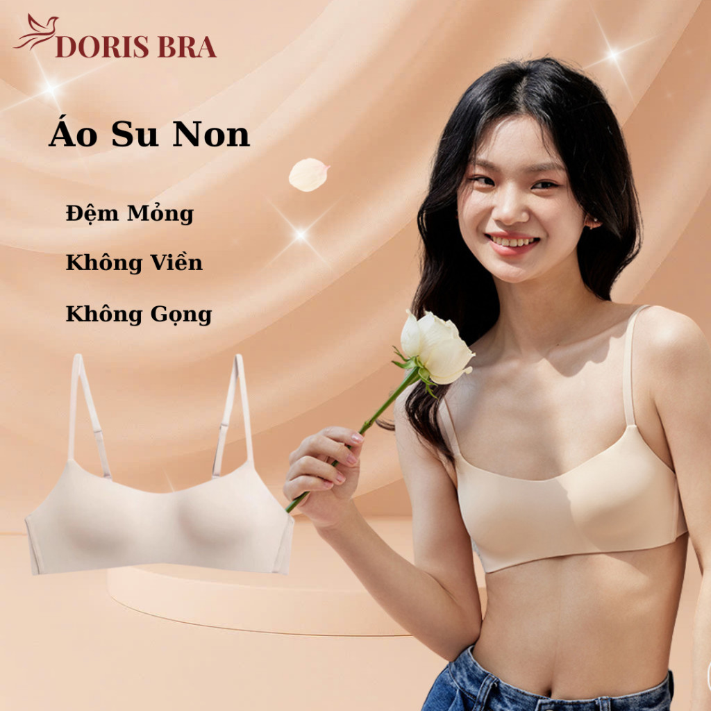 Áo ngực DORIS AL158 Size 32-38, cốc ngang, đệm mỏng, không vành, không viền, hỗ trợ chống chảy xệ