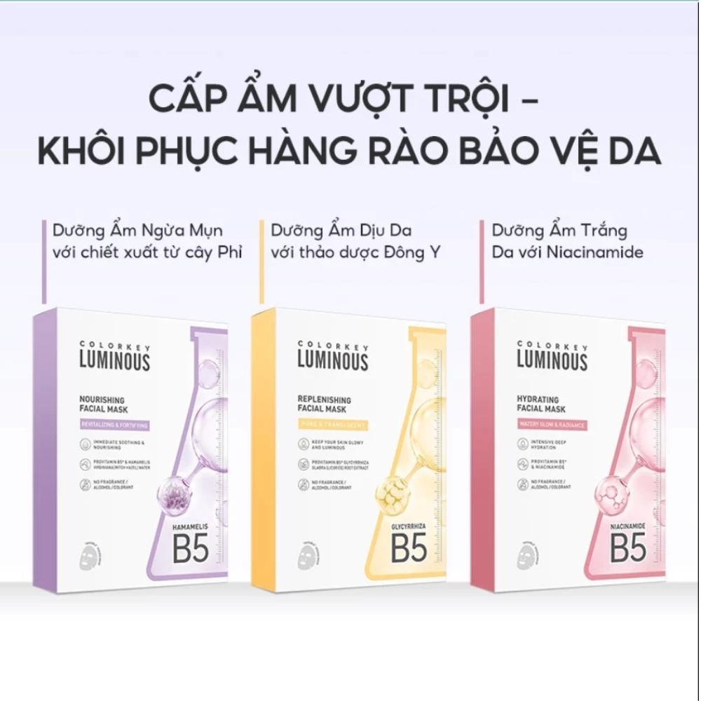 Ảnh 6 của Hộp mặt nạ COLORKEY LUMINOUS B3 Facial Mask hỗ trợ dưỡng trắng, làm dịu và cấp ẩm cho da
