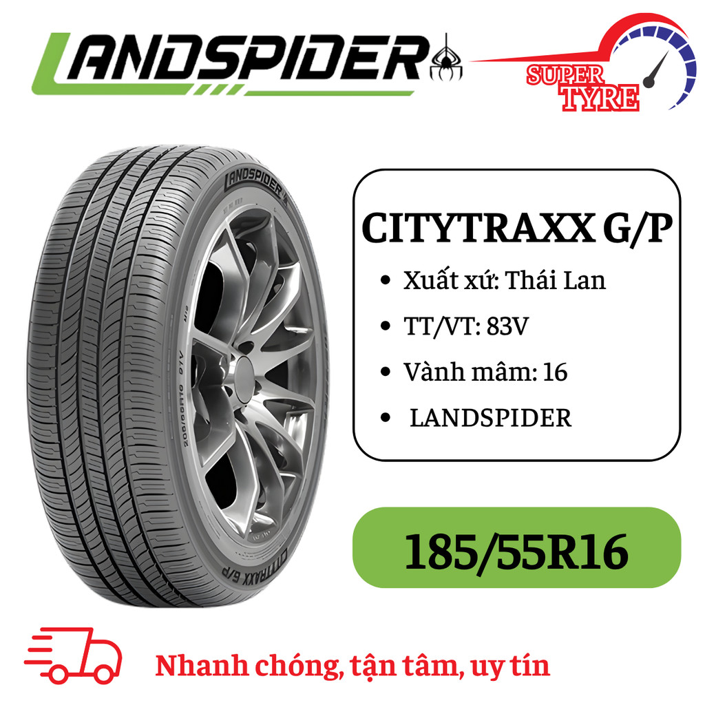 Lốp du lịch Thái Lan LANDSPIDER 185/55R16 CITYTRAXX G/P