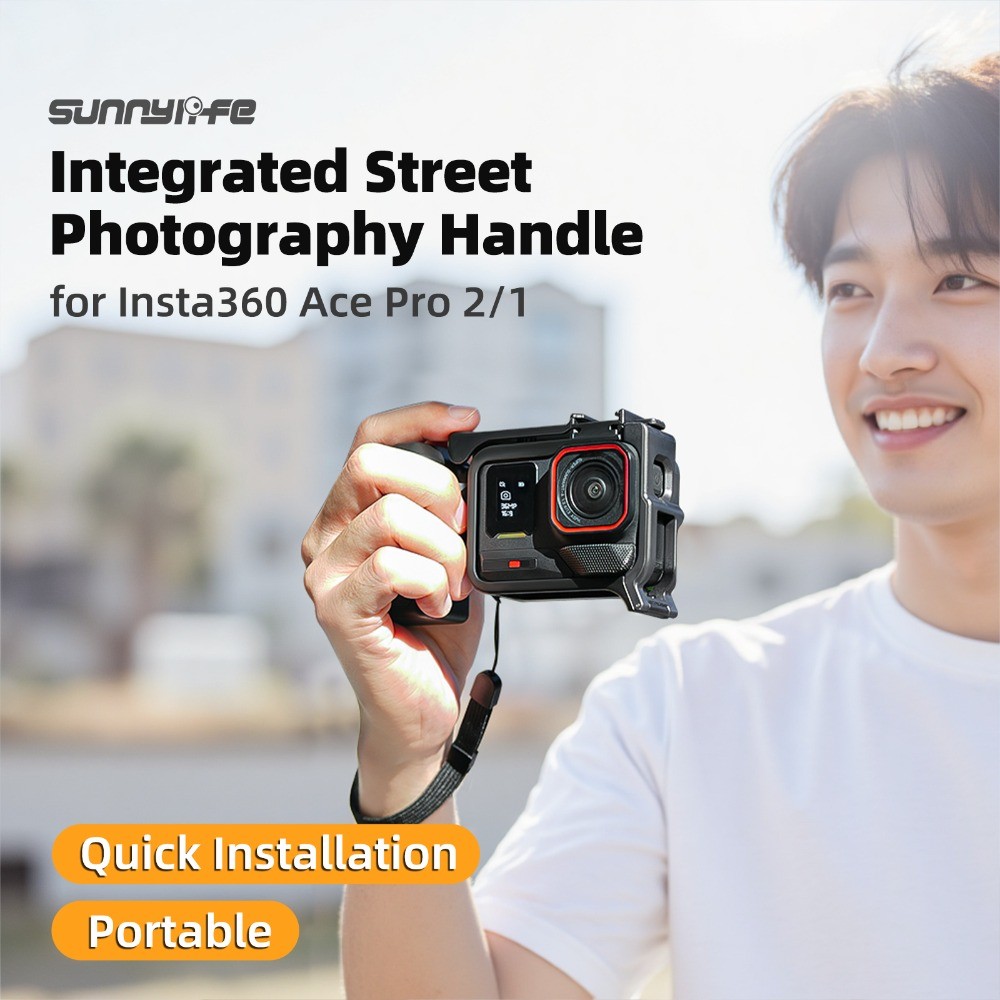 Dành Cho Insta360 Ace Pro 2 / 1 Street Camera Tay Cầm Phát Hành Nhanh Thỏ Lồng Quét Grip Khung Bảo V