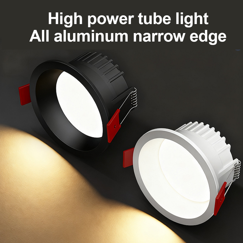 LED tube light embedded 2.5-inch hole light, three color dimming spotlight ceiling light