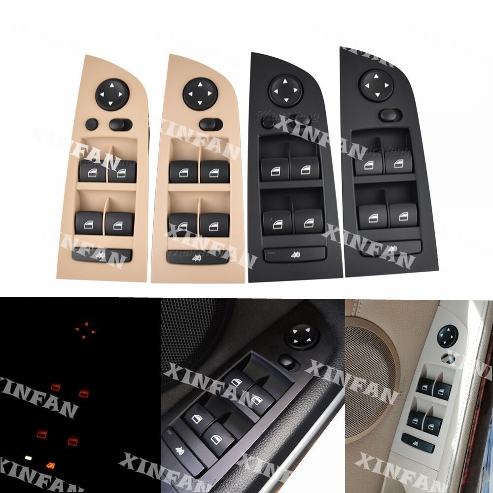 Bảng điều khiển công tắc cửa sổ điện Trái màu be đen 61319217329 61319217331 Dành Cho Xe BMW E90 318