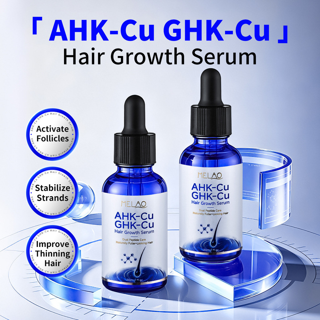 AHK-Cu GHK-Cu Dual Copper Peptide Da Đầu Tinh Chất Tăng Cường Tóc Màu Xanh Đồng Peptide Chăm Sóc Tóc