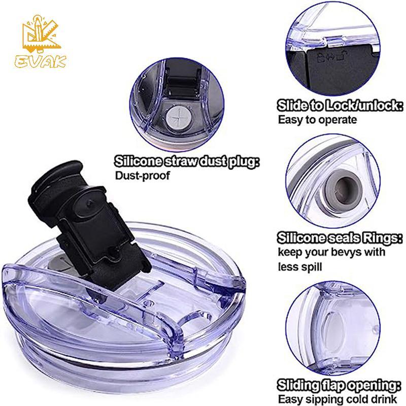 Alittlesetrtu 40 / 30 Oz Nắp Nhựa Chống Bắn Cho Ozark Trail RTIC Tumbler Cup Nhiều Màu VN