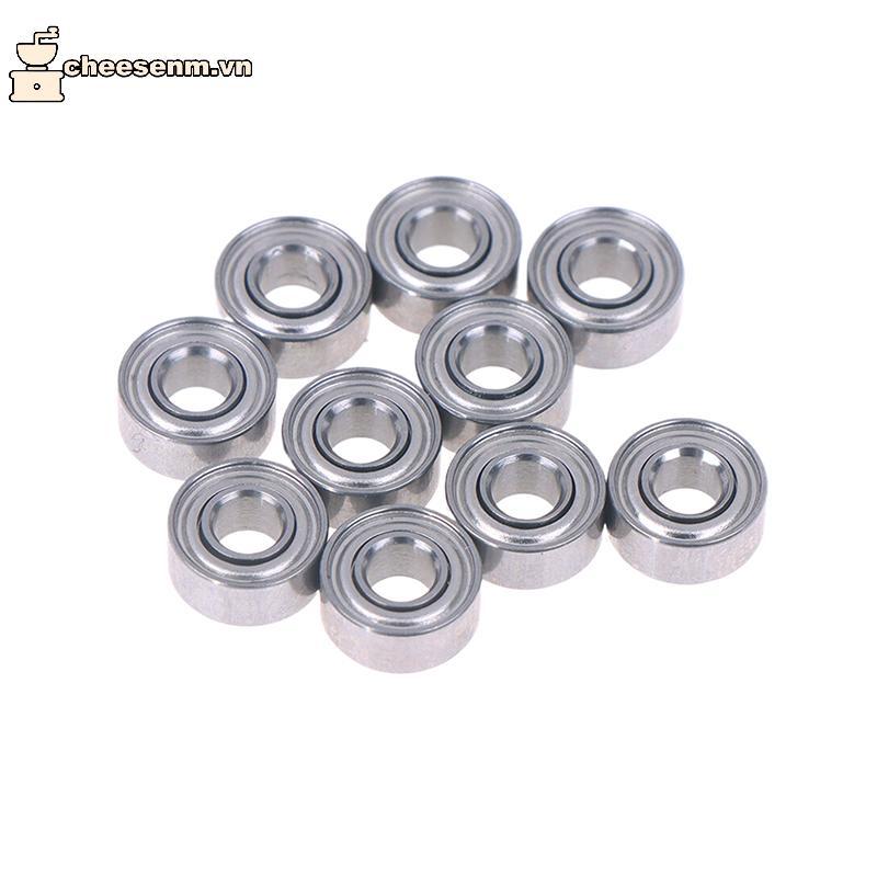 Cheenm 10 chiếc 683ZZ 3 * 7 * 3 Mm Vòng bi thu nhỏ Thép Chrome 683 ZZ 2Z 683Z Lỗ khoan bên trong 3mm