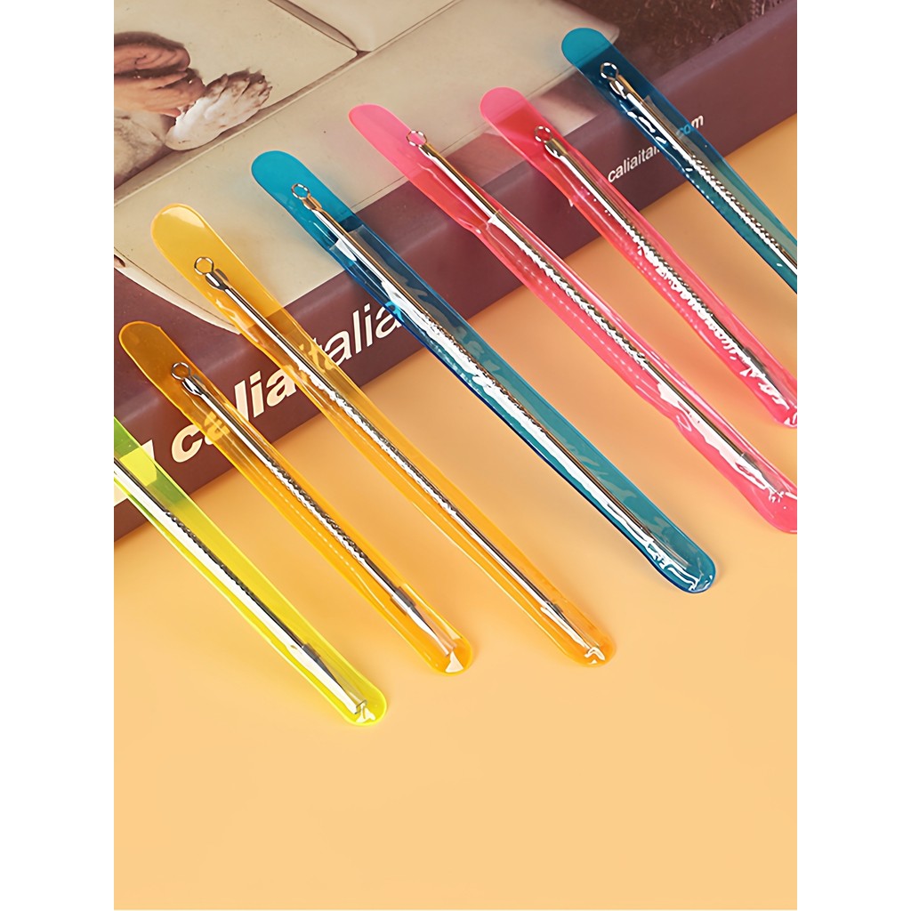 20 Thép không gỉ Acne Needles Acne Needles Beauty Salon Trang điểm Không gây dị ứng Hai đầu Acne Bóp