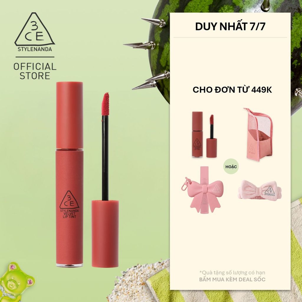 Son kem lì nhung mịn 3CE Velvet Lip Tint