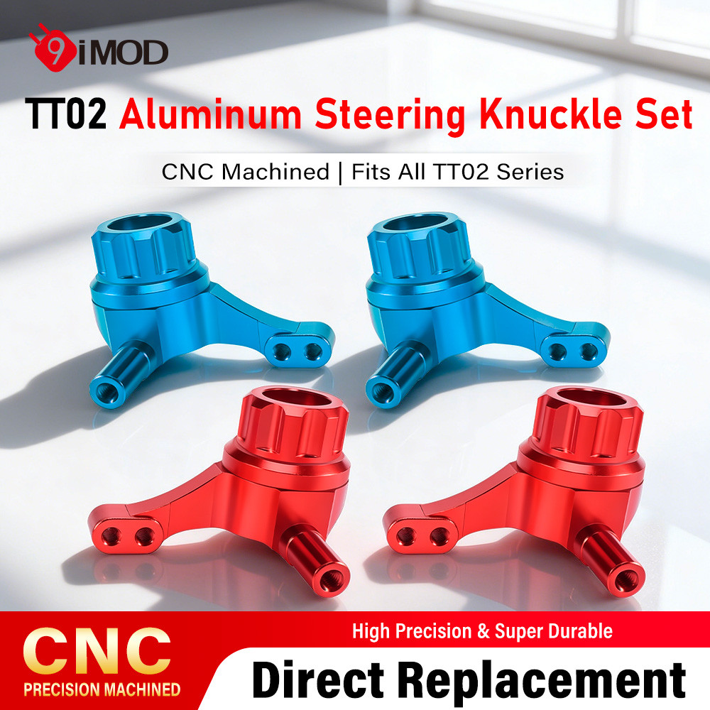 9IMOD TT02 Front Steering Cup Aluminum Alloy Bearing Cups for 1:10 RC Touring Car Steering Upgrade P