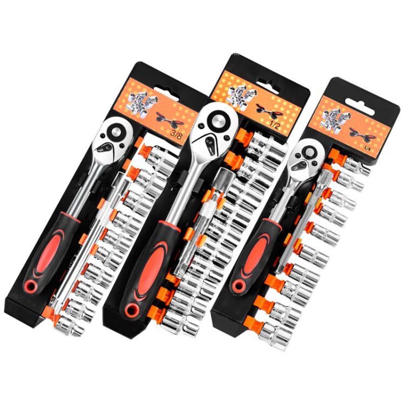 Bộ 12 dụng cụ sửa chữa ô tô đa chức năng, cờ lê ổ cắm nhả nhanh ratchet, ca