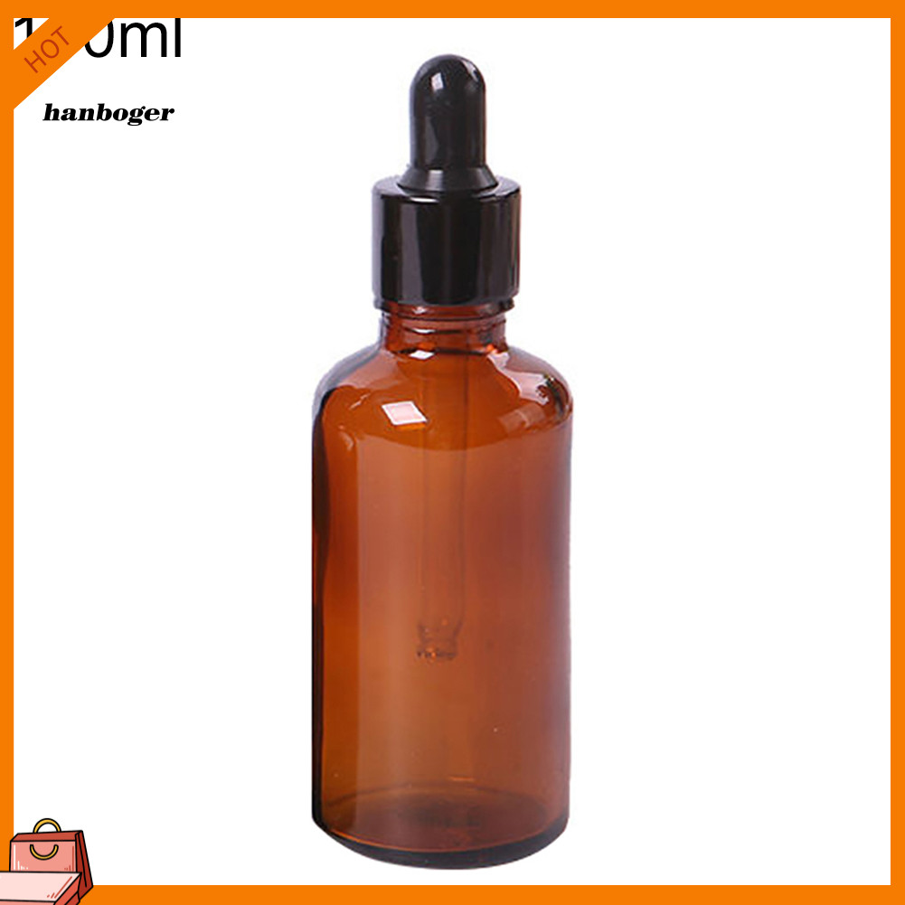 Han 5ml-100ml Mini Amber Glass Liquid Reagent Pipette Chai nhỏ giọt mắt rỗng