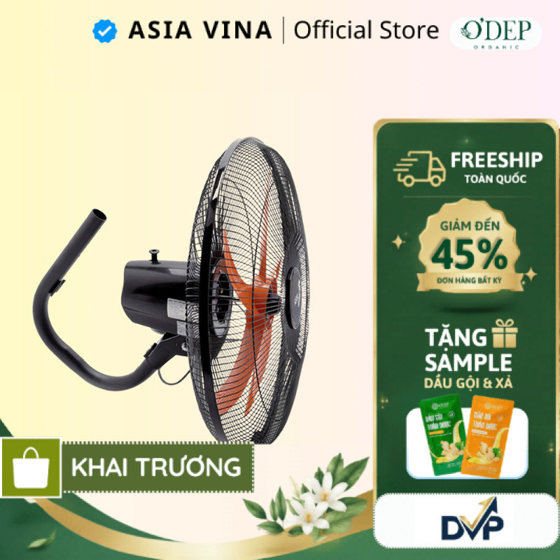 Thùng 2 quạt treo tường cổ cò Asia 80W, gió mạnh, tiếng êm, tiết kiệm điện L20002-DV0 - SHOP DVP