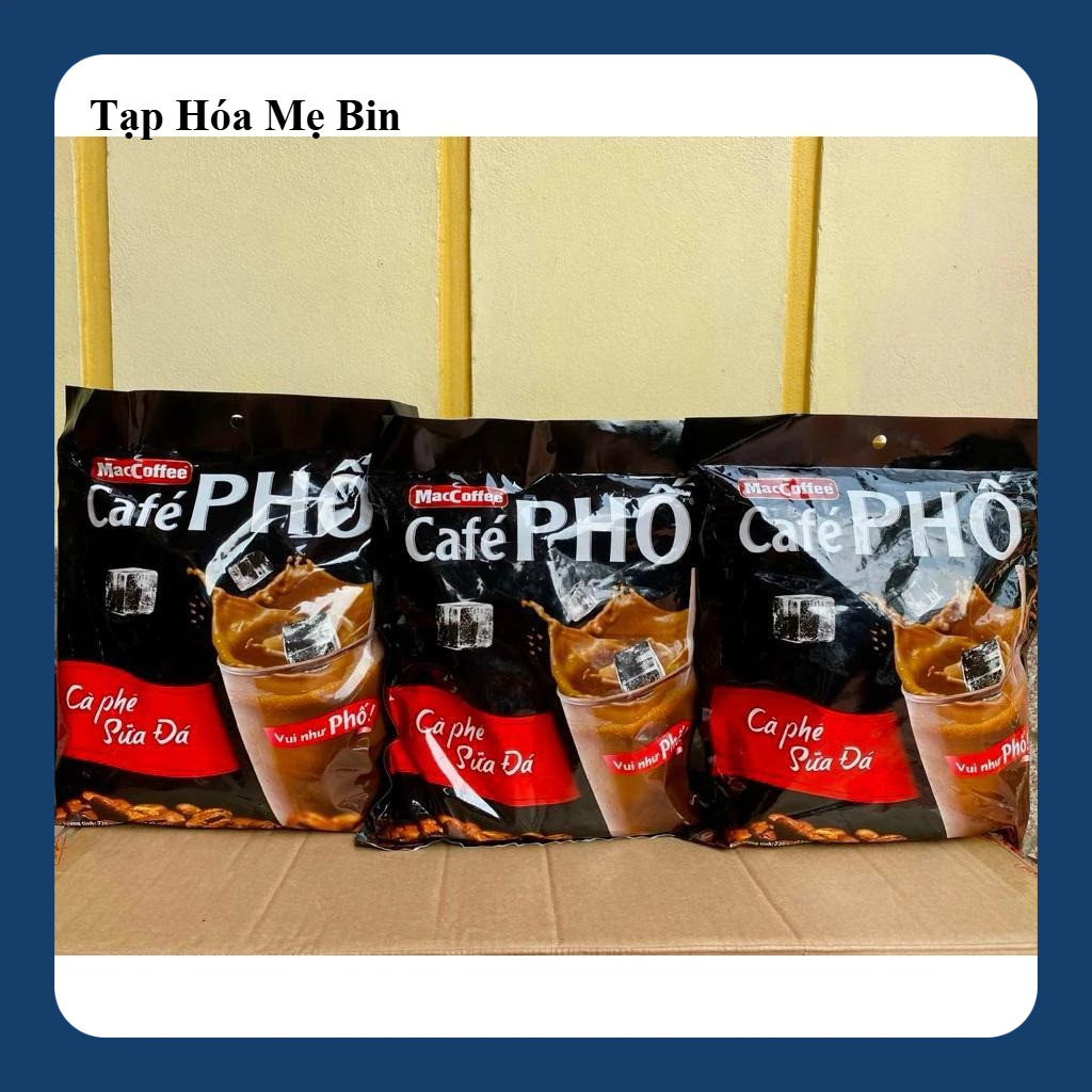 Cà Phê PHỐ Sữa Đá MacCoffee 30 Gói x 24g - Cà Phê Hòa Tan 3in1 Chính Hãng, Date Mới | Tạp Hóa Mẹ Bin