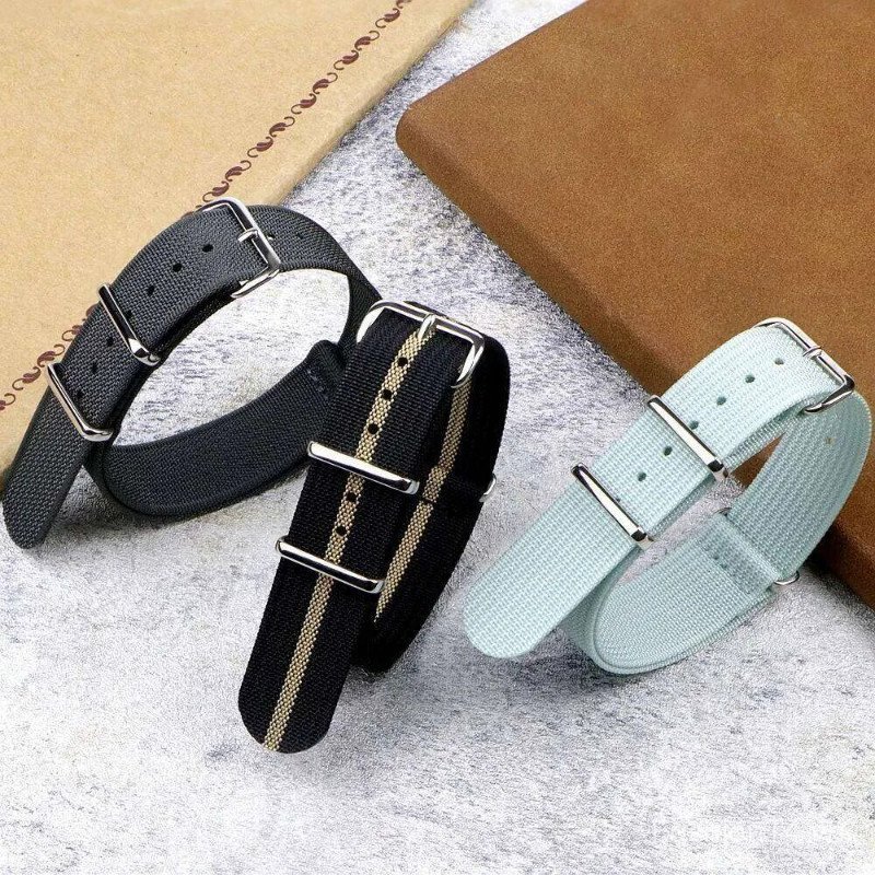 18mm 19mm 20mm 22mm Mù tạt gân đạn đạo nato zulu cho dây đeo đồng hồ Nylon Retro bện quân sự chắc ch
