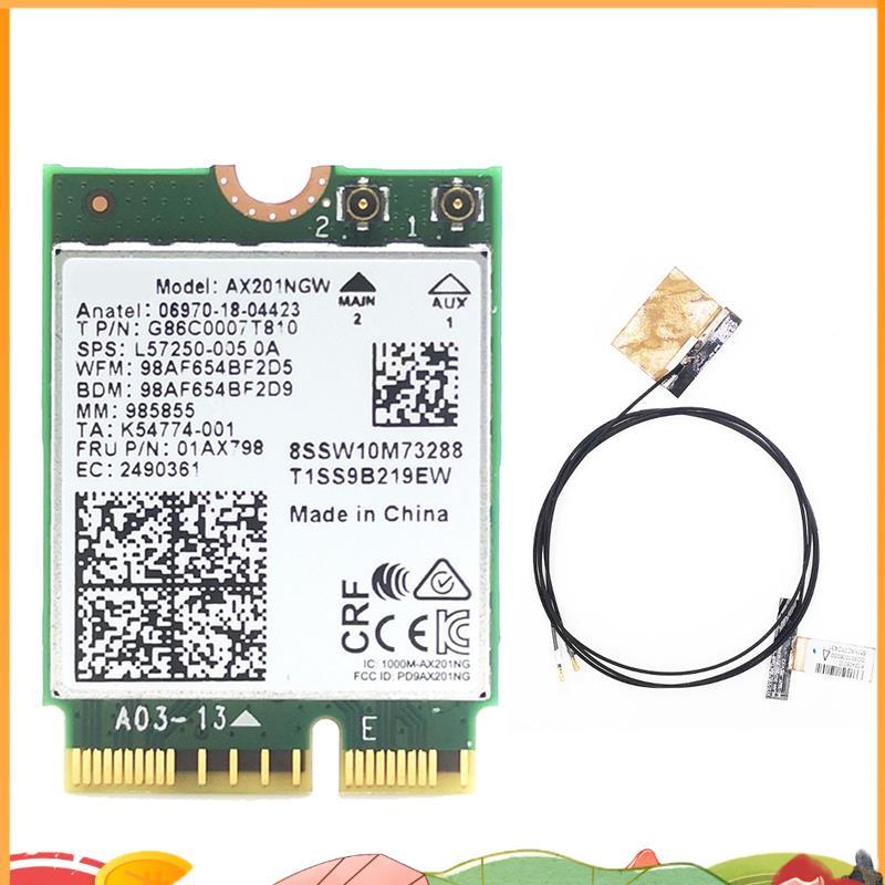 Thẻ WiFi AX201 AX201NGW với 2XAntenna M.2 CNVio2 2.4GHz / 5Ghz