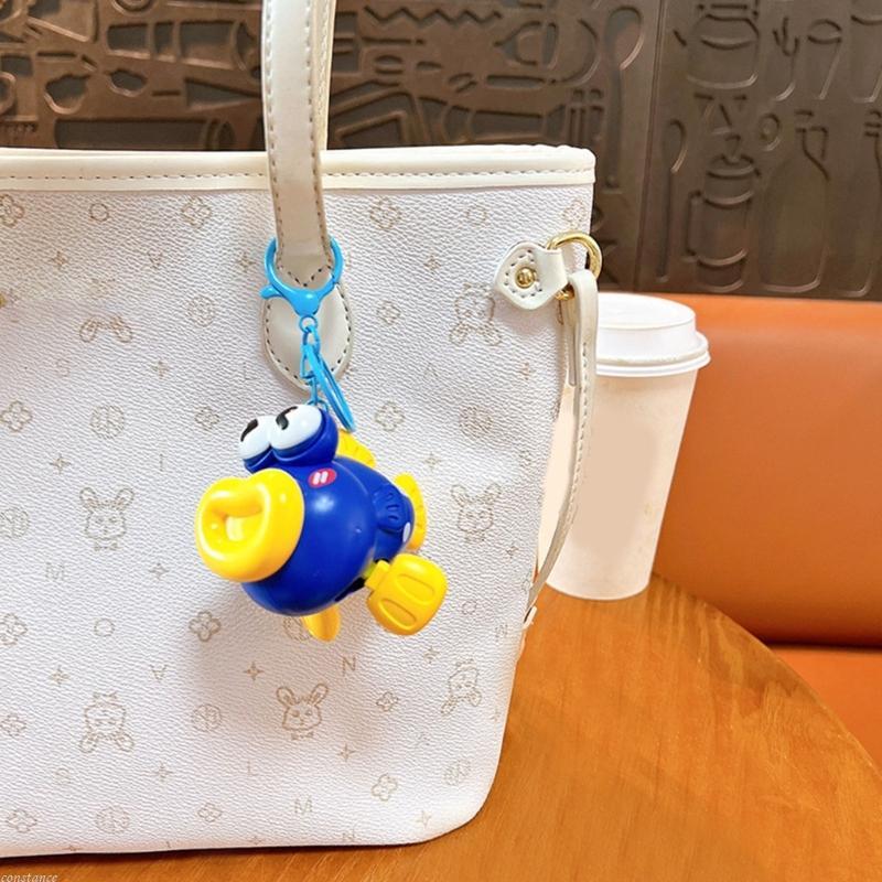 CS Dễ Thương Wind Up Fish Móc Khóa 3 Màu Xanh Cam Xanh Dương Đồ Chơi Di Động