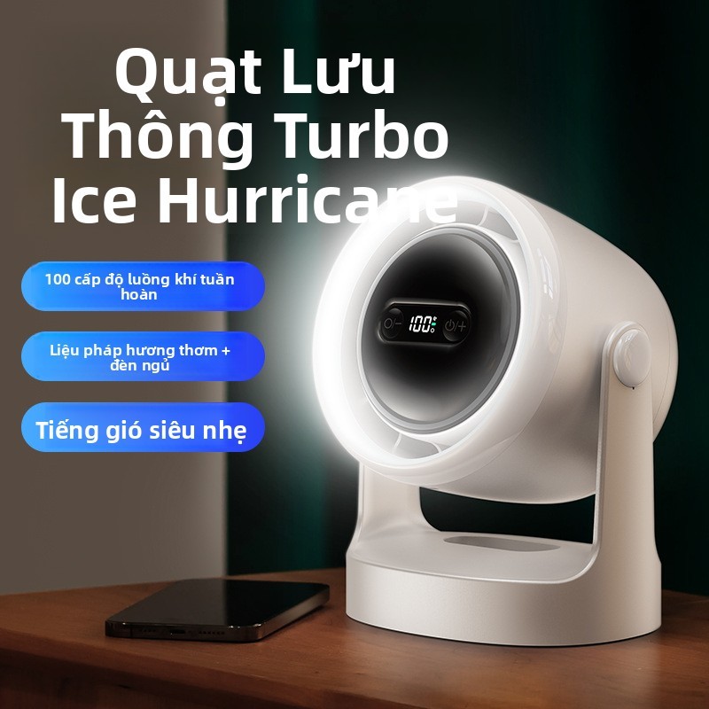 3Adjustable speed small table fan，Small night light，Silent electric fan，Long-life battery，Cyclic aro